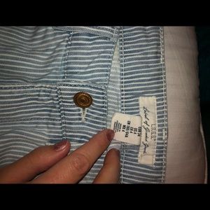 Striped and Distressed Jeans